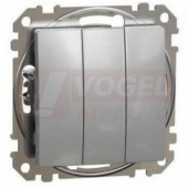 SDD113103 Spínač trojnásobný ř.1+1+1, Aluminium, šroubové svorky