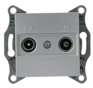 EPH3300161 Zásuvka TV-R, koncová, alu, bez rámečku