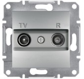 EPH3300261 Zásuvka TV-R, průběžná, alu, bez rámečku