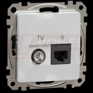 SDD113469T Datová zásuvka RJ45 kat.6 UTP+TV individuální, Aluminium, zářezové svorky