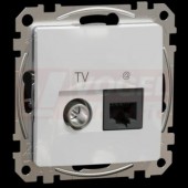 SDD113469T Datová zásuvka RJ45 kat.6 UTP+TV individuální, Aluminium, zářezové svorky