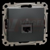 SDD114461 Datová zásuvka 1xRJ45 kat. 6 UTP, Antracit, zářezové svorky