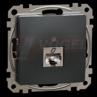 SDD114461S Datová zásuvka 1xRJ45 kat. 6 STP, Antracit, zářezové svorky