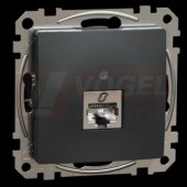 SDD114466S Datová zásuvka 1xRJ45 kat. 6A STP, Antracit, zářezové svorky