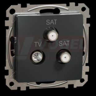 SDD114481S TV-SAT-SAT zásuvka koncová 4dB, Antracit, šroubové svorky
