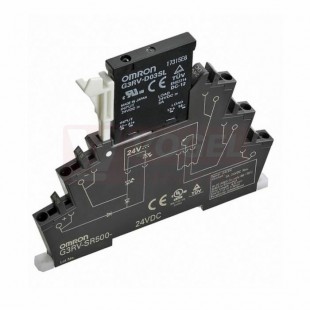 G3RV-SR500-D AC/DC24 Relé SSR šířka 6mm, včetně patice, DC výstup MOSFET, 3A, bezšroubová svorkovnice, 24V AC/DC