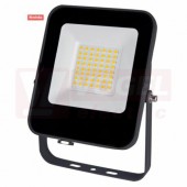 Svítidlo LED reflektorové  30W (ALFA SMD 30W CW), černé, 3000lm, 6000K studená bílá, IP65, IK07, úhel vyzař. 120°, živ. 25 000h, tělo lakovaný hliník, difuzor tvrzené sklo, 110x127x36mm, připoj. do svorkovnice, max. 3x1,5mm2 (GXLR034)