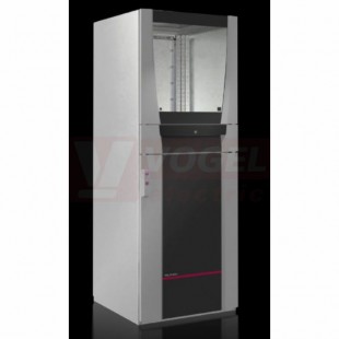 PC5366.150 skříň počítačová švh 600x1600x636mm, IP55, ocelový plech, s prosklenými dveřmi nahoře, zásuvkou pro klávesnici a přístrojovou policí (max rozměr klávesnice 497x50x250mm nebo 497x60x200mm)