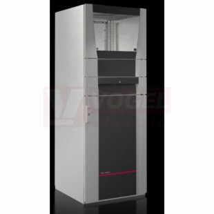 PC5366.350 skříň počítačová švh 600x1600x636mm, IP55, ocelový plech, s prosklenými dveřmi nahoře, zásuvkou pro klávesnici, malým montážním polem a přístrojovou policí (max rozměr klávesnice 480x70x260mm)