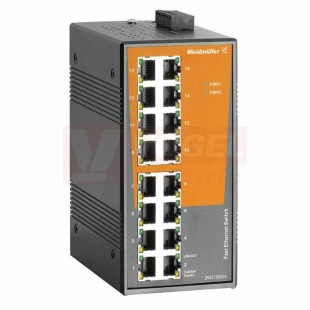 IE-SW-EL16-16TX ethernetový Switch EcoLine, neřízený,16xRJ45, 10/100MBit, 24VAC/DC, -40..+75°C, IP30 (2682150000)