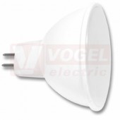 Žárovka LED GU5,3 MR16 12VAC   5W (LED5W-MR16/2700) 470lm, 2700 teplá bílá, úhel vyzař. 120°, živ. 35000h., rozměr 4,8 x pr.5cm