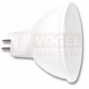 Žárovka LED GU5,3 MR16 12VAC   5W (LED5W-MR16/4100) 490lm, 4100 bílá, úhel vyzař. 120°, živ. 35000h., rozměr 4,8 x pr.5cm