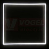 Svítidlo LED panel  40W (LED-FRAME-40/BI) svítí jen po svém obvodu, 3600lm, 4000K bílá, vyzař.úhel 140°, živ. 30 000h., materiál hliník/plast, IP20, rozměr 59,1x59,1x1,1cm