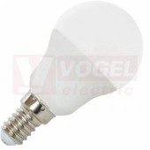 Žárovka LED E14 230VAC  7W mini globe (LED7W-G45/E14/4100) 12x LED SMD2835, 630lm, 4100K bílá, úhel vyzař. 230°, barva bílá, živ. 30 000h., rozměr 8,8x pr.4,5cm