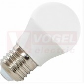 Žárovka LED E27 230VAC  7W mini globe (LED7W-G45/E27/2700) 12x LED SMD2835, 590lm, 2700K teplá bílá, úhel vyzař. 230°, barva bílá, živ. 30 000h., rozměr 8,6x pr.4,5cm