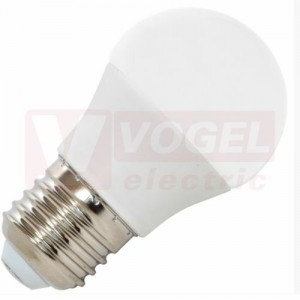 Žárovka LED E27 230VAC  7W mini globe (LED7W-G45/E27/4100) 12x LED SMD2835, 630lm, 4100K bílá, úhel vyzař. 230°, barva bílá, živ. 30 000h., rozměr 8,6x pr.4,5cm