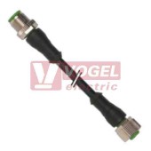 7356-40041-6580500 konektor M12/5-pin/vidl/přímý - kabel ČE PUR UL/CSA+robot+drag do řetězu 5x0,34mm2 L=5,0m - konektor M12/5-pin/zás/přímý
