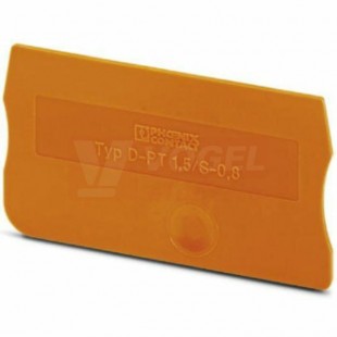 D-PT 1,5/S-0,8 OG bočnice oranžová pro svorky PT 1,5/S, š=0,8mm, v=24,3mm (1029569)