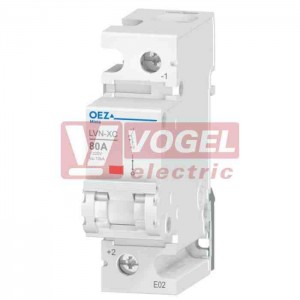 Jistič 1P/DC  80A C  LVN-XC-80C-1 Ue DC 220V, 10kA, šířka 1,5M (EN60947-2) (46831)