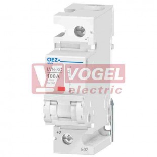 Jistič 1P/DC 100A C LVN-XC-100C-1 Ue DC 220V, 10kA, šířka 1,5M (EN60947-2) (46832)