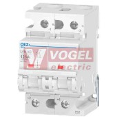 Jistič 2P/DC 125A C LVN-XC-125C-2 Ue DC 220/440V, 10kA,  šířka 2x1,5M (EN60947-2) (46836)
