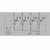 VPU AC I 3+1 275/25 LCF S 2PE přepěťová ochrana typ 1+2 (L1-L2-L3-N/2xPE), I imp 25kA/100kA (10/350µs), Uc 275V, bez dálk.signalizace (2726760000)