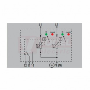 VPU AC II US 2 120/50 přepěťová ochrana typ 2 (L1-L2/PE(N)), I imp 20kA/50kA (8/20µs), Uc 120V, bez dálk.signalizace (2730470000)