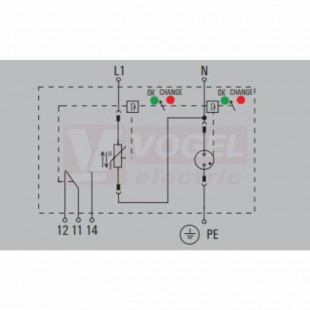 VPU AC II US 1+1 240/50 přepěťová ochrana typ 1+2 (L1-N/PE), I imp 20kA/65kA (8/20µs), Uc 240V, bez dálk.signalizace (2736340000)