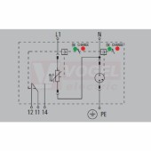 VPU AC II US 1+1 240/50 přepěťová ochrana typ 1+2 (L1-N/PE), I imp 20kA/65kA (8/20µs), Uc 240V, bez dálk.signalizace (2736340000)