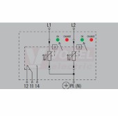 VPU AC II US 2 R 600/35 přepěťová ochrana typ 1+2 (L1-L2/PE(N)), I imp 20kA/35kA (8/20µs), Uc 600V, s dálk.signalizací (2736430000)