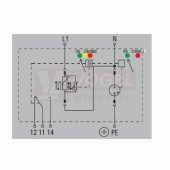 VPU AC II US 1+1 R 240/50 Y přepěťová ochrana typ 1+2 (L1-N/PE), I imp 20kA/65kA (8/20µs), Uc 240V, s dálk.signalizací (2736460000)