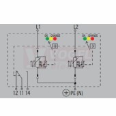VPU AC II US 2 R 240/50 Y přepěťová ochrana typ 1+2 (L1-L2/PE(N)), I imp 20kA/50kA (8/20µs), Uc 240V, s dálk.signalizací (2736480000)