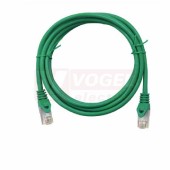 Kabel propojovací Cat.6 stíněný S/FTP, 2xRJ-45 přímý, délka 10m,barva zelená, PVC plášť (H6GLU10K0U)