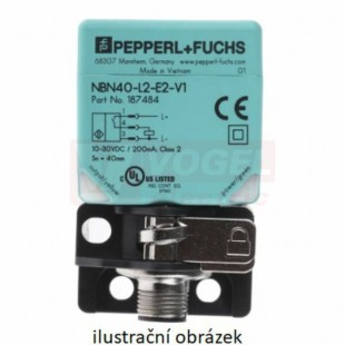 NBN40-L2-E2-V1-3G-3D Indukční snímač ATEX-/IECEx pro zónu 2/22 (Ex ec/tc), 10-30VDC, Sn=40mm, PNP/NO, nestíněný, hlava snímače obousměrná a otočna, 3-vodičový, 4směrný LED indikátor, pulzující, konektor M12/4pin, IP69K