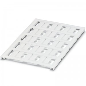 UC-WMC 4,4 (15X5,5) Značkovač vodičů a kabelů, pr. 2,8-4,4mm, podložka, bílá, nepotištěné, montáž: připnutí, popis.pole: 5,5x15mm, 1karta = 15 ks štítků, bal=5 karet (0818182)