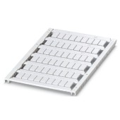 UCT5-TM 6 štítek pro značení svorek, bez potisku, bílé, montáž aretací, š 6,5mm, popis.pole 10x6mm, 1 karta 54 štítků, 1 balení 10 karet (0828752)