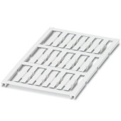 UC-WMC 1,9 (30X4) Značkovač vodičů a kabelů, pr.1,2-1,9mm, podložka, bílá, nepotištěné, montáž: připnutí, popis.pole 4x30mm, 1karta = 12 štítků (0830283)