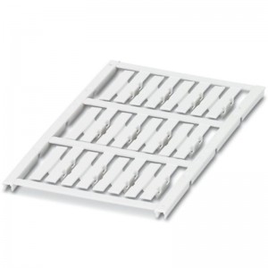 UC-WMC 1,9 (30X4) Značkovač vodičů a kabelů, pr.1,2-1,9mm, podložka, bílá, nepotištěné, montáž: připnutí, popis.pole 4x30mm, 1karta = 12 štítků (0830283)