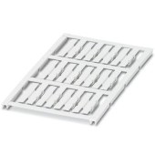 UC-WMC 1,9 (30X4) CUS Značkovač vodičů a kabelů, pr.1,2-1,9mm, podložka, bílá, nepotištěné, montáž: připnutí, popis.pole 4x30mm, 1karta = 12 štítků (0830284)