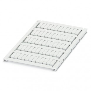 UCT6M-TM 5 Popisky pro svorky konstrukční řady SNK od ABB, bez potisku, bílé, montáž aretací, jedna karta 60 štítků, popis.pole š 4,17mm x v 11,3mm (1 bal. 10 kusů) (0830756)