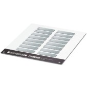 LS-WMTB-AL (40X15) CUS Označovač kabelů, montáž kabelové sponky, průměr kabelu od 4,6mm, počet štítků 16, popis.pole š 40mm x v 15mm (0831787)