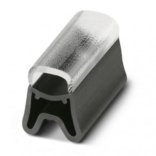 PATG HF 2/12 Nosiče označení vodiče, nasouvací, transparentní, pro štítek 4x10mm, průměr vodiče 2-4mm, materiál PVC V0 šedý (1014051)
