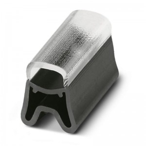 PATG HF 2/12 Nosiče označení vodiče, nasouvací, transparentní, pro štítek 4x10mm, průměr vodiče 2-4mm, materiál PVC V0 šedý (1014051)