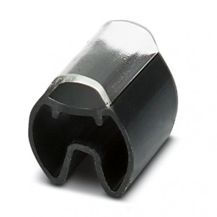 PATG HF 3/10 Nosiče označení vodiče, nasouvací, transparentní, pro štítek 4x10mm, průměr vodiče 4-7mm, materiál PVC V0 šedý (1014056)