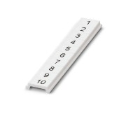 ZBF 3,5,QR:FORTL.ZAHLEN 1-10 označovací štítky ploché, potisk 1-10 vertik., bílé, montáž aretací, š 3,5mm, popis.pole 5,15x3,5mm (1 balení = 10 pásků) (0801407:0001)