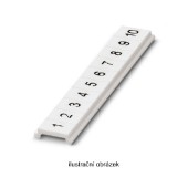 ZBF 4,LGS:FORTL.ZAHLEN 11-20 označovací štítky ploché, s potiskem 11-20 horiz., bílé, montáž aretací, š 4mm, popis.pole 4,2x5,2mm (1 balení = 10 pásků) (0808626:0011)