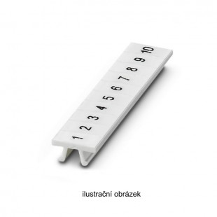 ZB 5,08,LGS:FORTL.ZAHLEN 11-20 označovací štítky, potisk 11-20 horiz., bílé, montáž nacvaknutím, š 5,08mm, popis.pole 4,98x10,5mm (1 balení = 10 pásků) (0809803:0011)