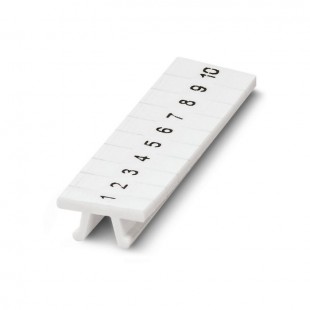 ZB 5,LGS:FORTL.ZAHLEN 1-10 označovací štítky, potisk 1-10 horiz., bílé, montáž nacvaknutím, š 5,2mm, popis.pole 5,15x10,5mm (1 balení = 10 kusů) (1050017:0001)