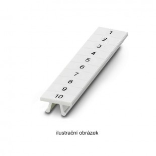 ZB 6,QR:FORTL.ZAHLEN 281-290 označovací štítky, potisk čísly 281-290 vertik., bílé, montáž nacvaknutím, š 6,2mm, popis.pole 6,15x10,5mm (1 balení = 10 pásků) (1051029:0281)