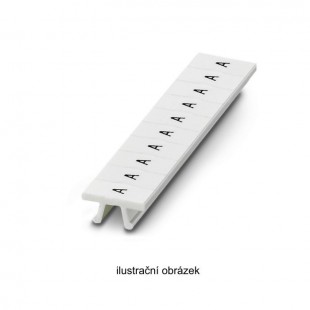 ZB 6,LGS:GROSSBUCHSTABEN C označovací štítky, potisk  "C" horiz., bílé, montáž nacvaknutím, š 6,2mm, popis.pole 6,15x10,5mm (1 balení = 10 pásků) (1051058:C)